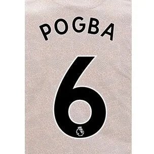 Man United 2019/20 Away Pogba #6 Jersey Name Set 1