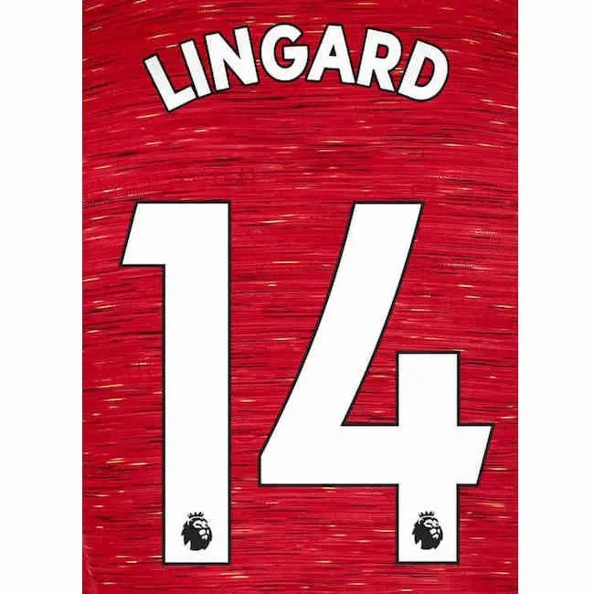 Man United 2019/22 Home Lingard #14 Jersey Name Set 1