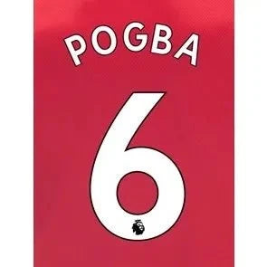 Man United 2019/22 Home Pogba #6 Jersey Name Set 1