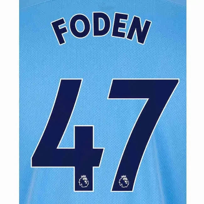 Manchester City 2019/22 Home Foden #29 Jersey Name Set 1