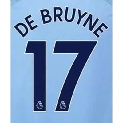 Manchester City 2020/21 Home De Bruyne #17 Jersey Name Set 1