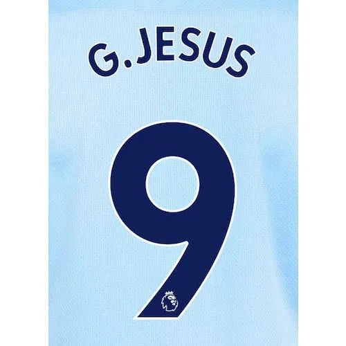 Manchester City 2020/21 Home G. Jesus #9 Jersey Name Set 1