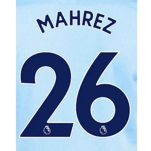 Manchester City 2020/21 Home Mahrez #26 Jersey Name Set 1