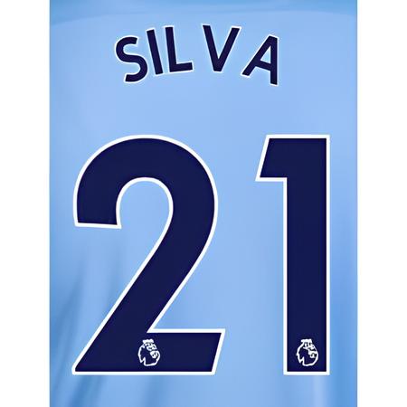 Manchester City 2020/21 Home Silva #21 Jersey Name Set 1