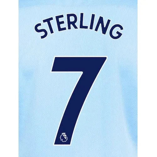 Man City 2018/19 Home Sterling #7 Jersey Name Set 1