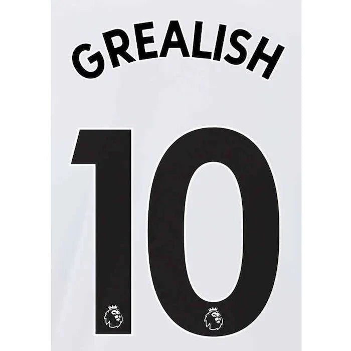 Manchester City 2021/22 Away Grealish #10 Jersey Name Set-Black 1