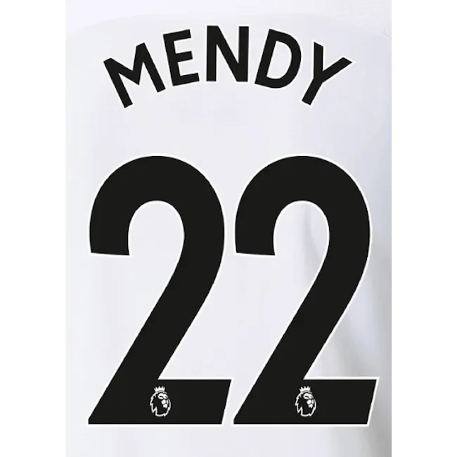 Manchester City 2021/22 Away Mendy #22 Jersey Name Set Black 1