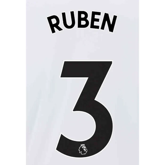 Manchester City 2021/22 Away Ruben #3 Jersey Name Set Black 1