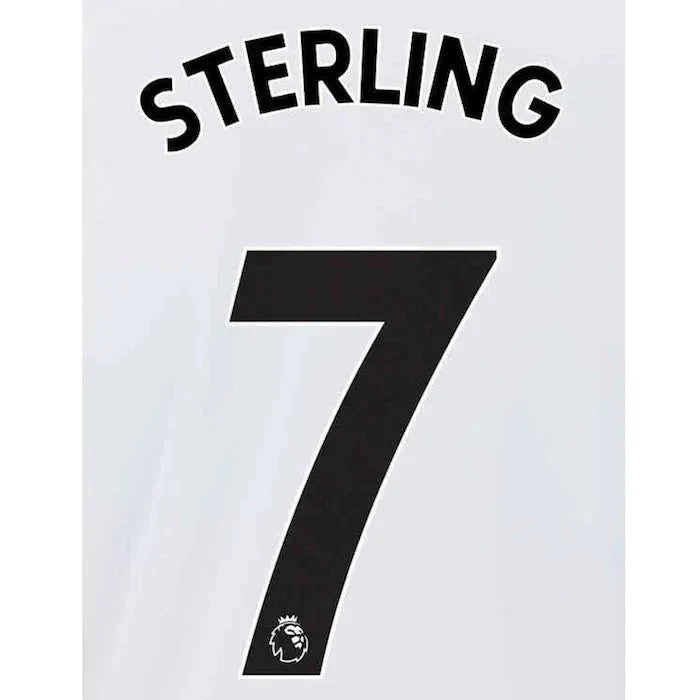 Manchester City 2021/22 Away Sterling #7 Jersey Name Set-Black 1
