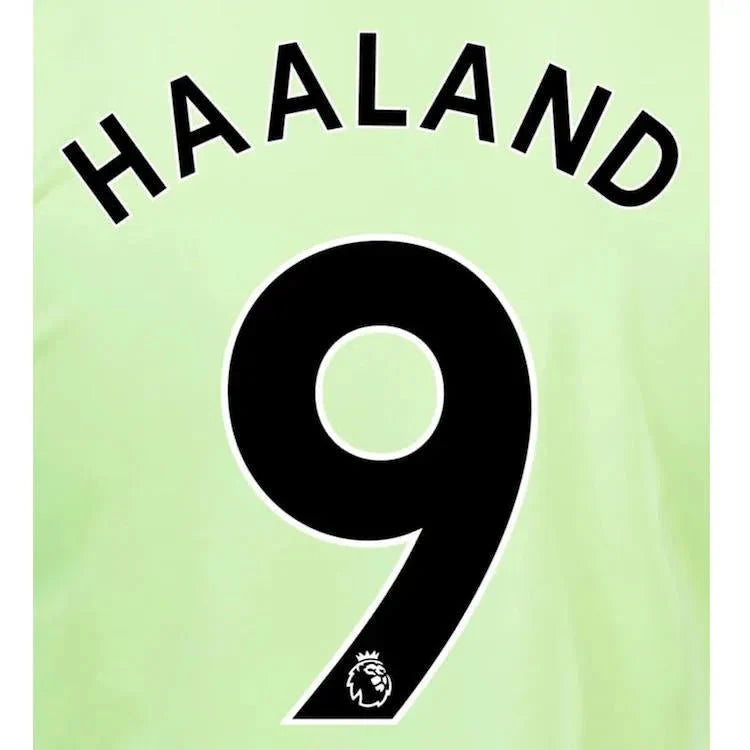Manchester City 2022-23 Third Haaland #9 Jersey Name Set Black 1