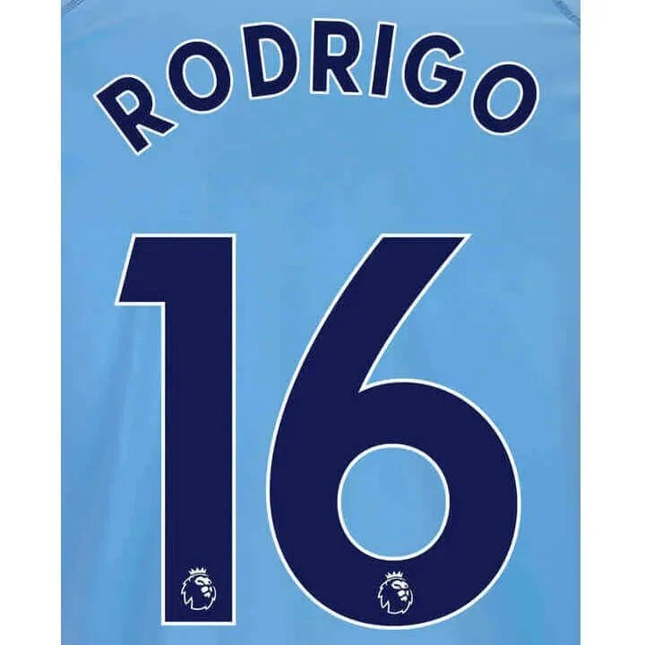 Manchester City 2022/23 Home Rodrigo #16 Jersey Name Set Navy 1