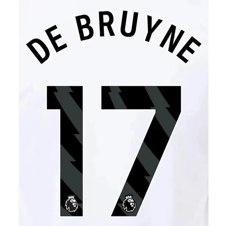 Manchester City 2023-Away De Bruyne #17 Jersey Name Set-Black 1