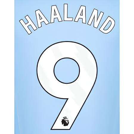 Manchester City 2023- Home Haaland #9 Jersey Name Set-White 1