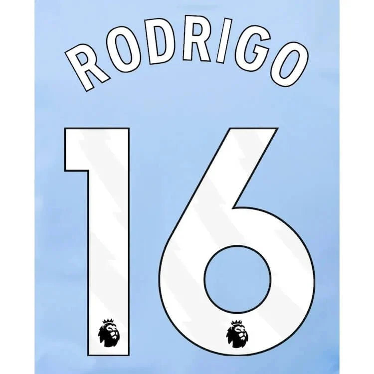 Manchester City 2023- Home Rodrigo #16 Jersey Name Set-White 1