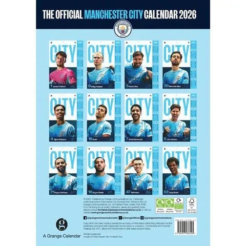 Manchester City 2026 Official Calendar 3