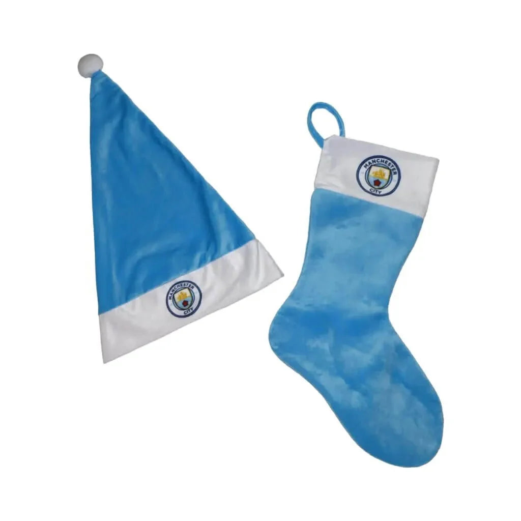 Manchester City Santa Hat & Stocking Set 1