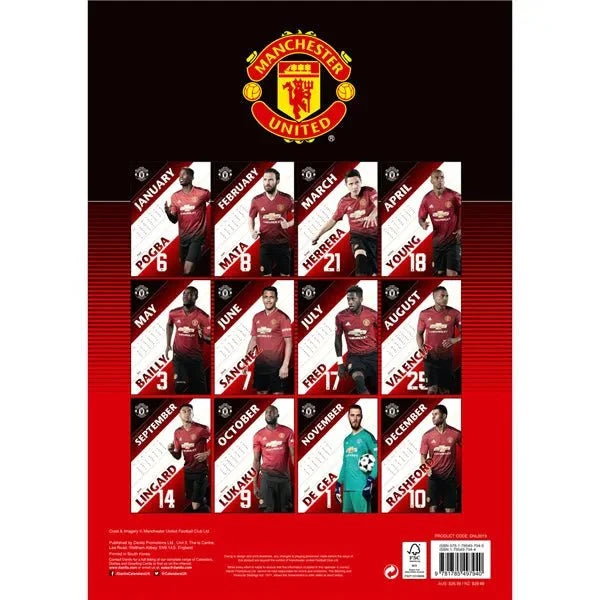 Manchester United 2019 Official Calendar 2