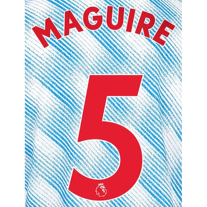 Manchester United 2021/22 Away Maguire #5 Jersey Name Set-Red 1