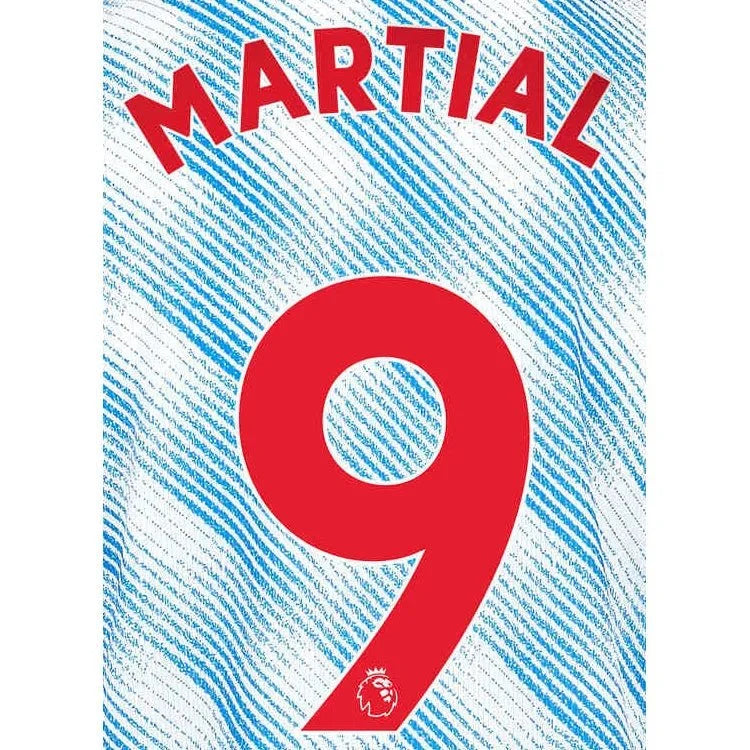 Manchester United 2021/22 Away Martial #9 Jersey Name Set-Red 1