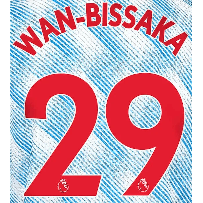 Manchester United 2021/22 Away Wan-Bissaka #29 Jersey Name Set-Red 1