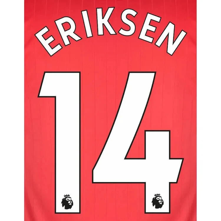 Manchester United 2022/23 Home Eriksen #14 Jersey Name Set White 1