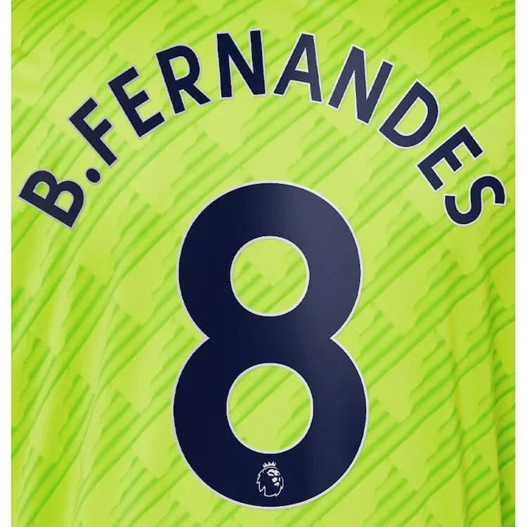 Manchester United 2022/23 Third B. Fernandes #8 Jersey Name Set Navy 1