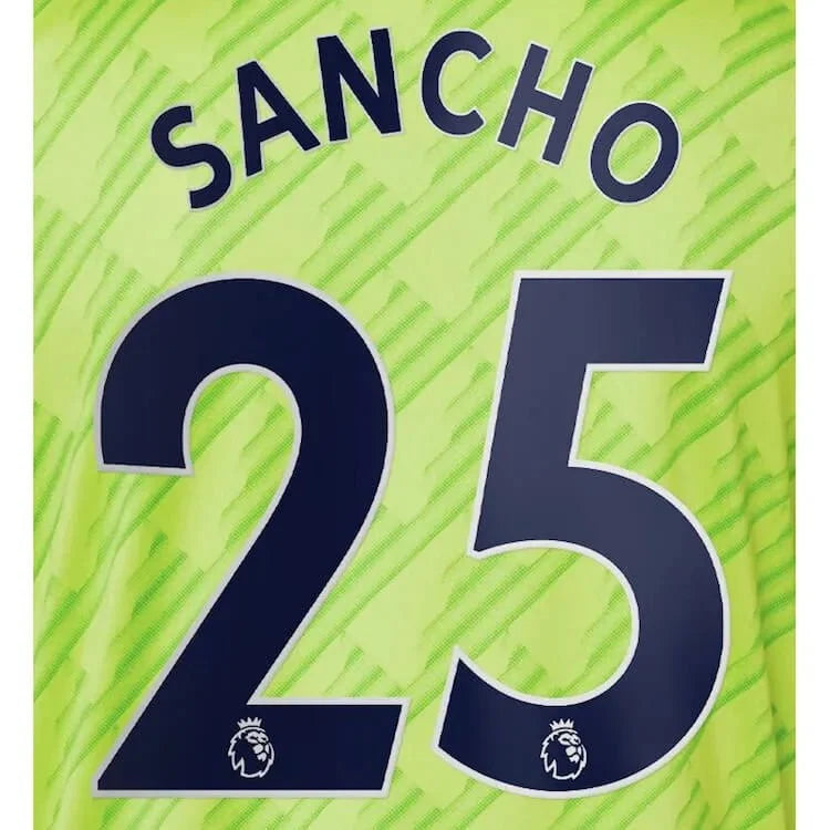 Manchester United 2022/23 Third Sancho #25 Jersey Name Set Navy 1