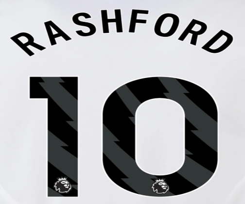 Manchester United 2023-Away RASHFORD #10 Official Name Set-Black 1