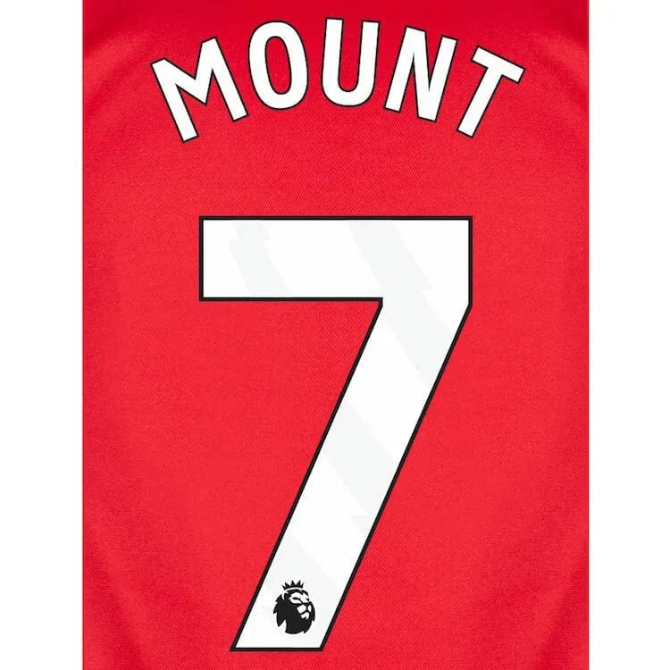 Manchester United 2023-Home Mount #7 Jersey Name Set-White 1