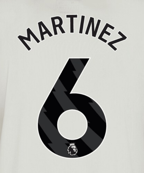 Manchester United 2023-Third Martinez #6 Jersey Name Set-Black 1