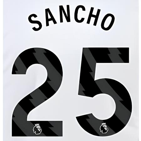 Manchester United 2023-Third Sancho #25 Jersey Name Set-Black 1