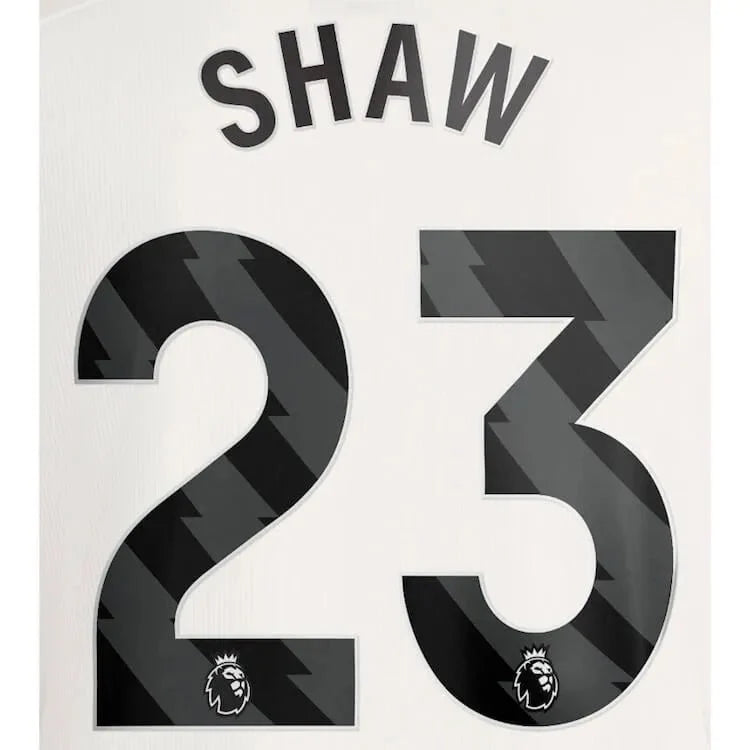 Manchester United 2023- Third Shaw #23 Jersey Name Set-Black 1