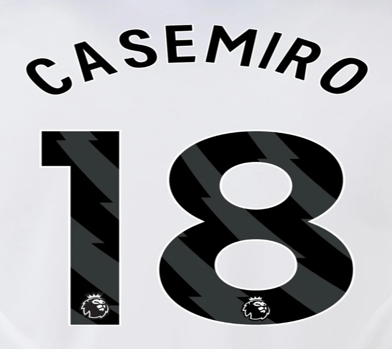Manchester United 2024-Third CASEMIRO #18 Official Name Set-Black 1