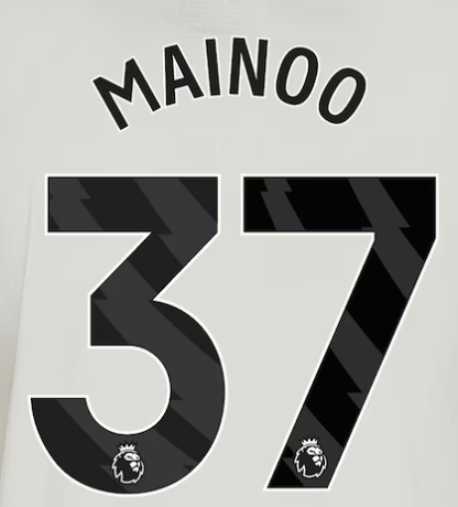 Manchester United 2024-Third MAINOO #37 Official Name Set-Black 1