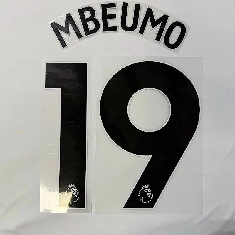 Manchester United 2025-Away MBEUMO #19 Official Name Set-Black 1