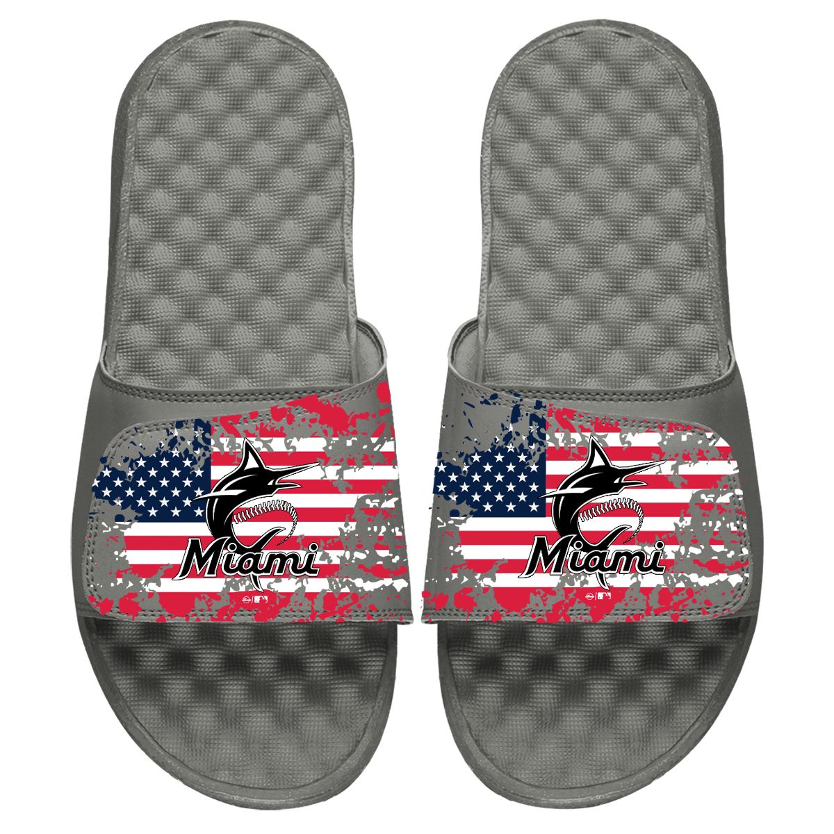 Miami Marins American Flag Slides 2