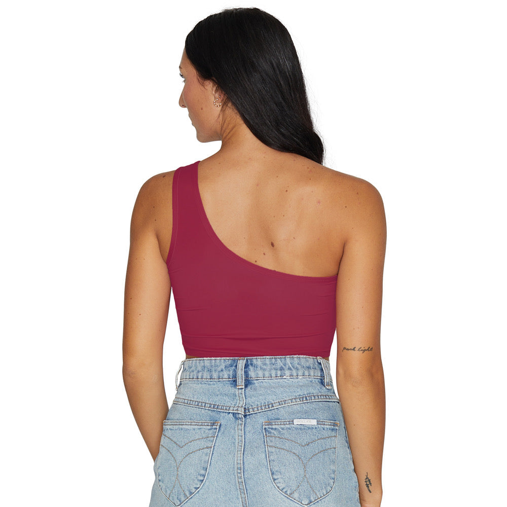 Arizona State ASU Maroon One Shoulder Top | lojobands