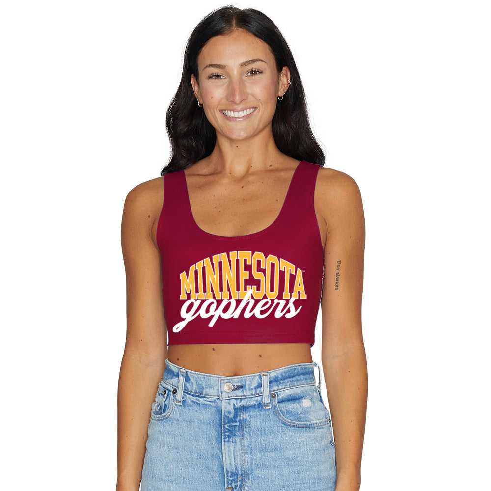Minnesota Maroon Crop Tank Top | lojobands