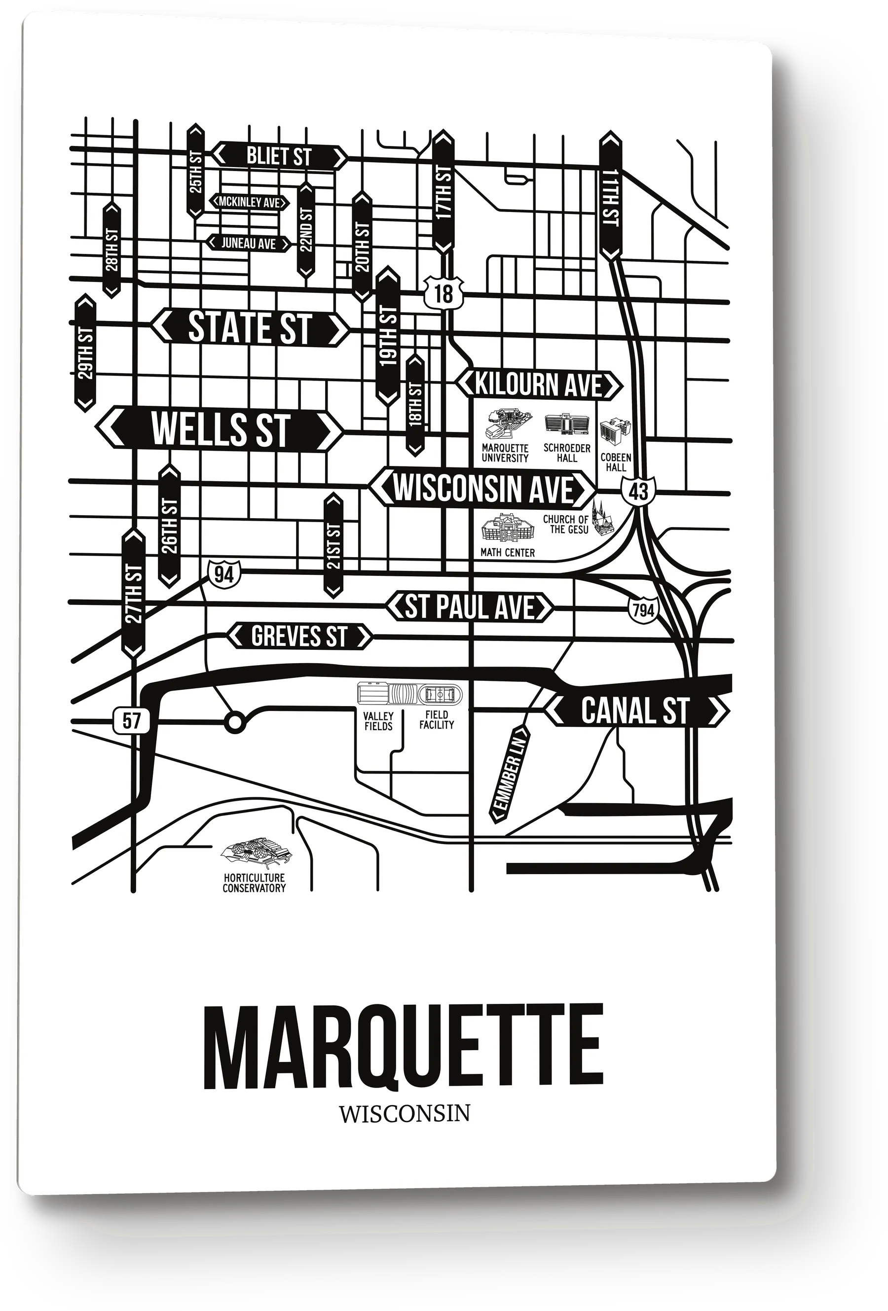 Marquette, Wisconsin street map 8