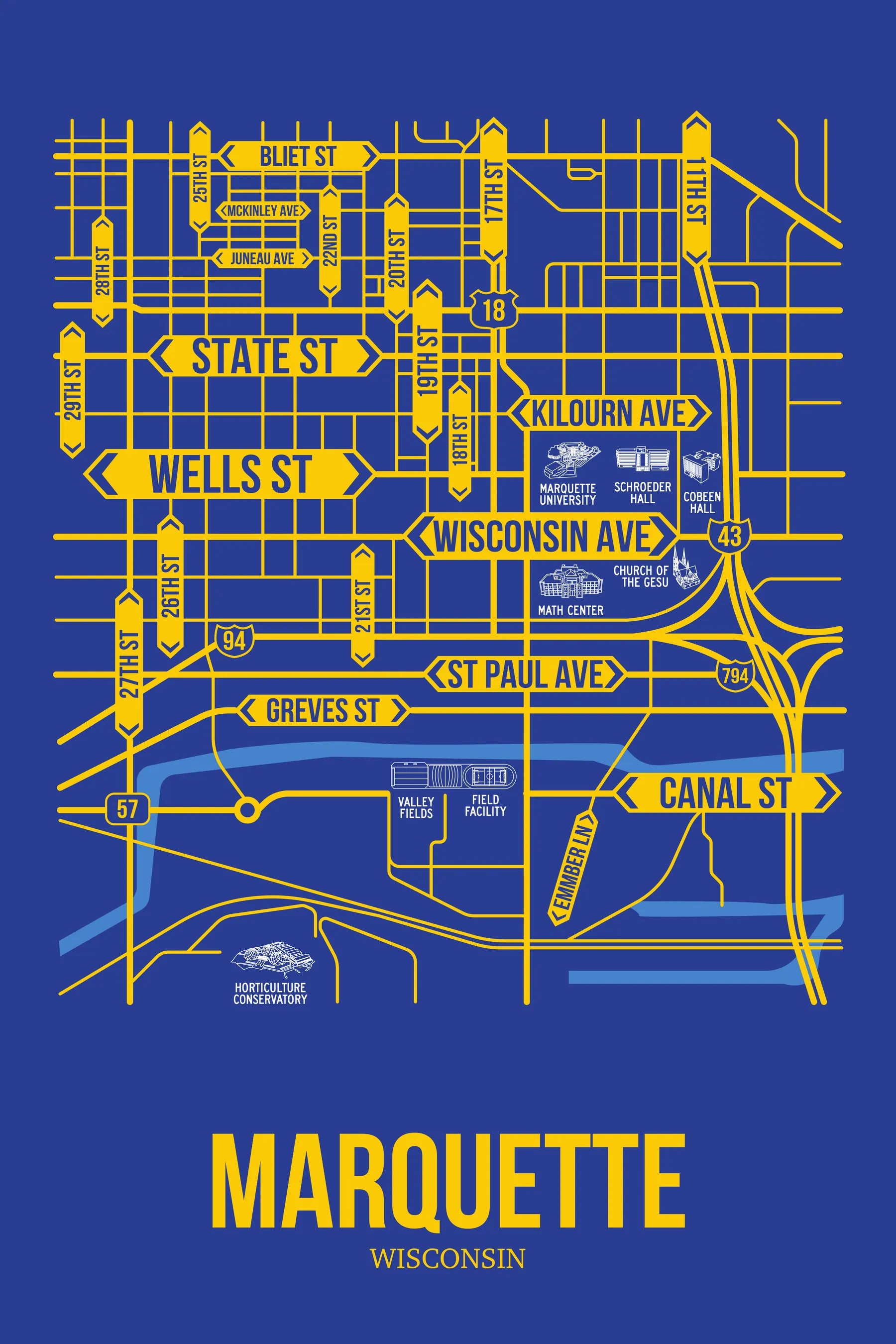 Marquette, Wisconsin street map 7