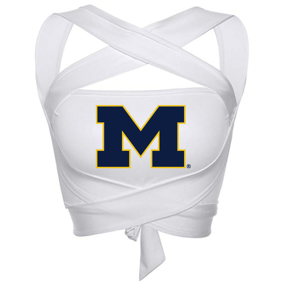 University of Michigan White Way Bandeau Top | lojobands 3