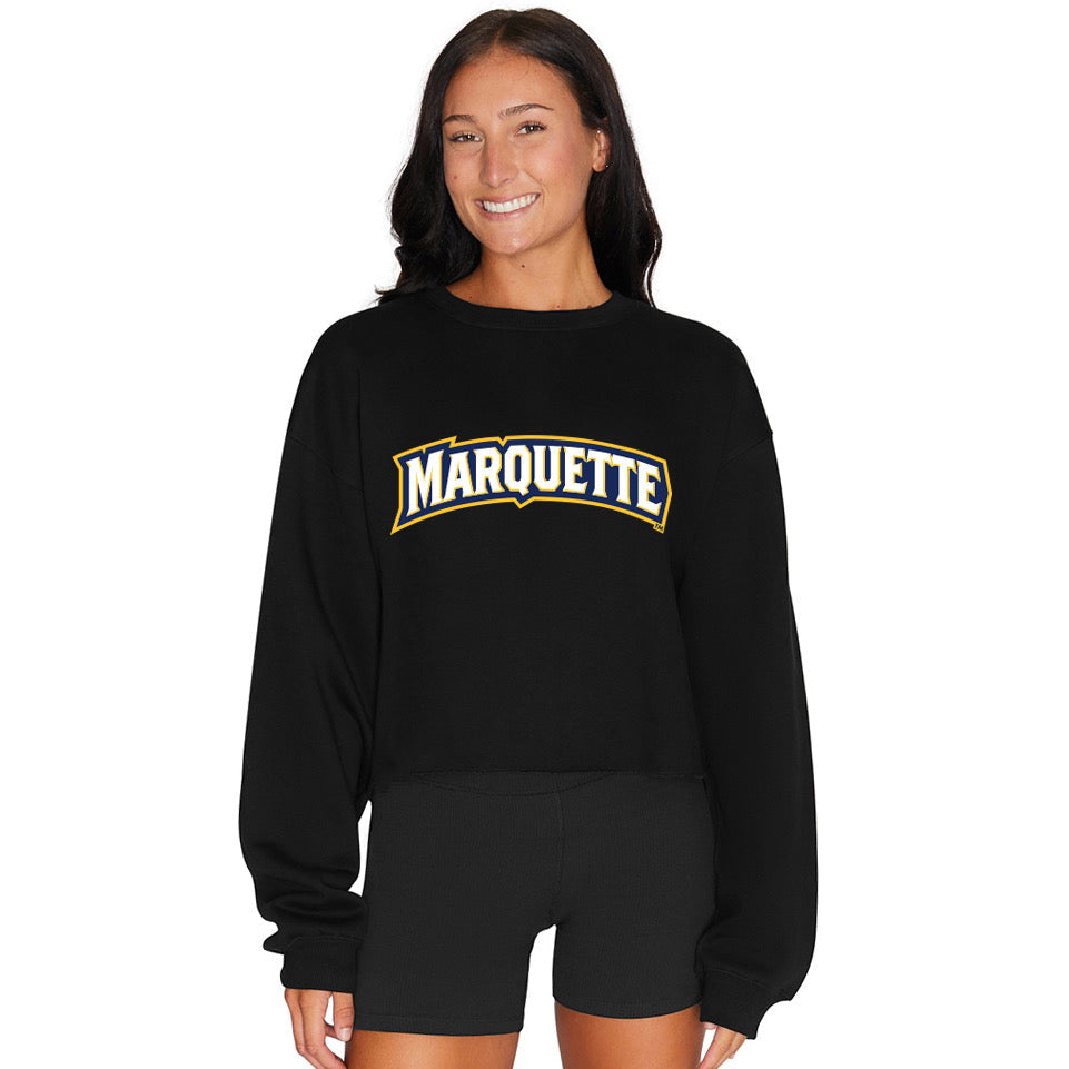 Marquette Black Crewneck | lojobands