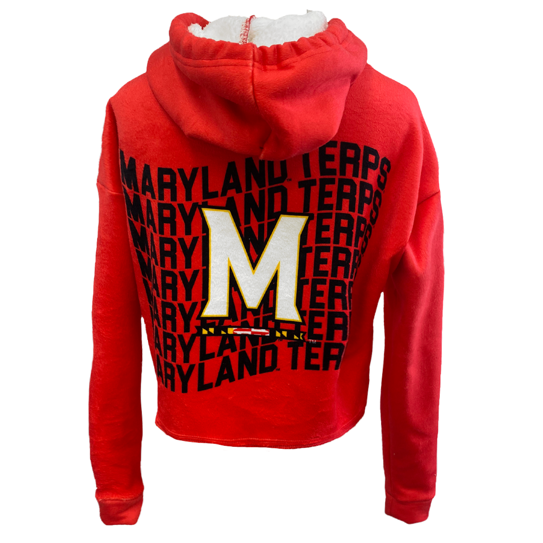 Maryland Terps Red Varsity Furry Hoodie | lojobands