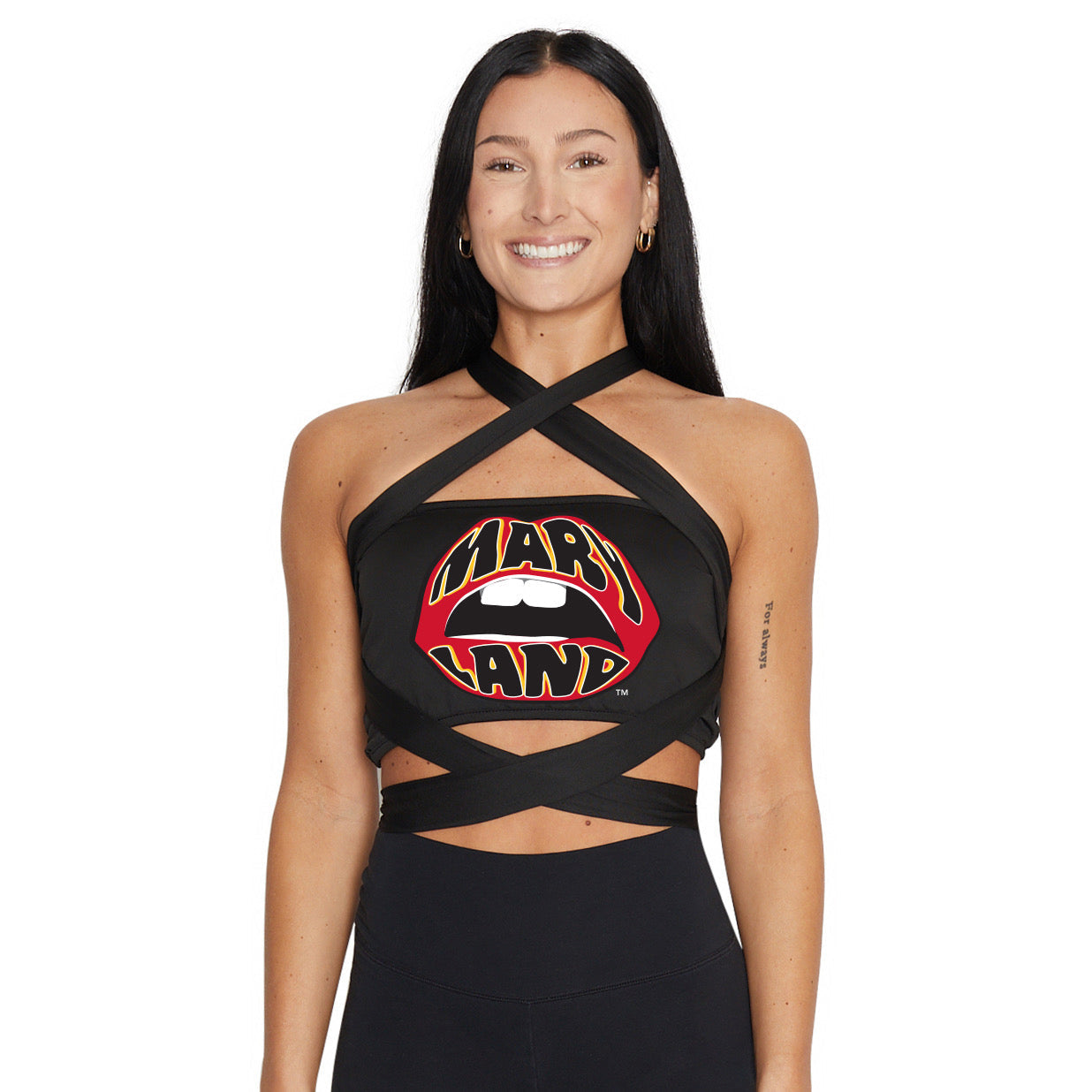 Maryland Terps Black Multi Way Bandeau Top | lojobands
