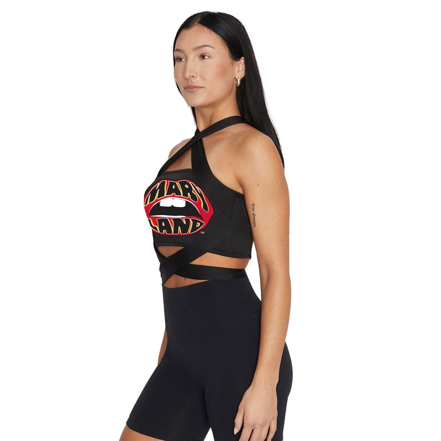Maryland Terps Black Multi Way Bandeau Top | lojobands