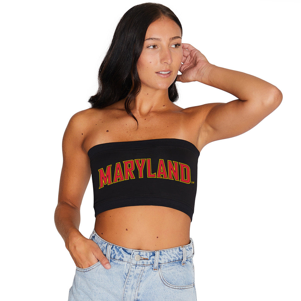 Maryland Terps Black Bandeau Top | lojobands