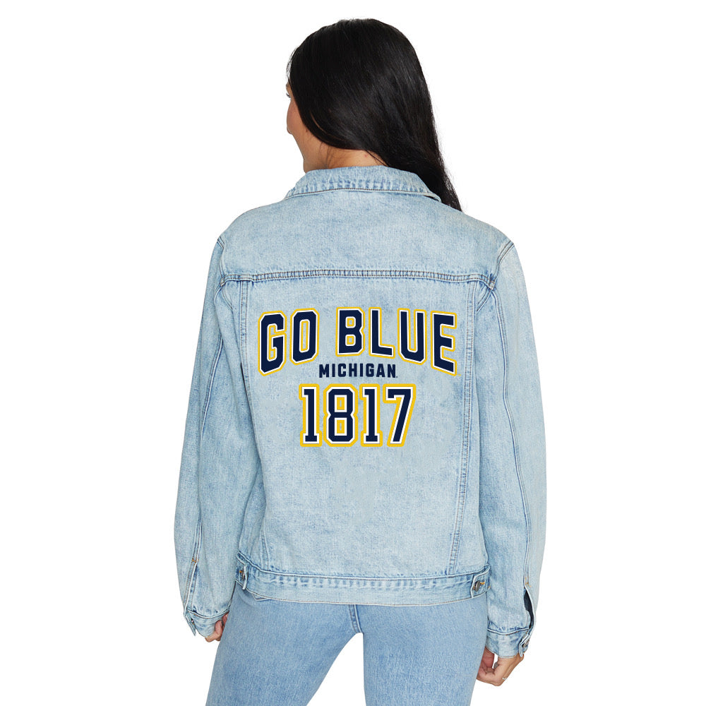 University of Michigan Go Blue Denim Jacket | lojobands