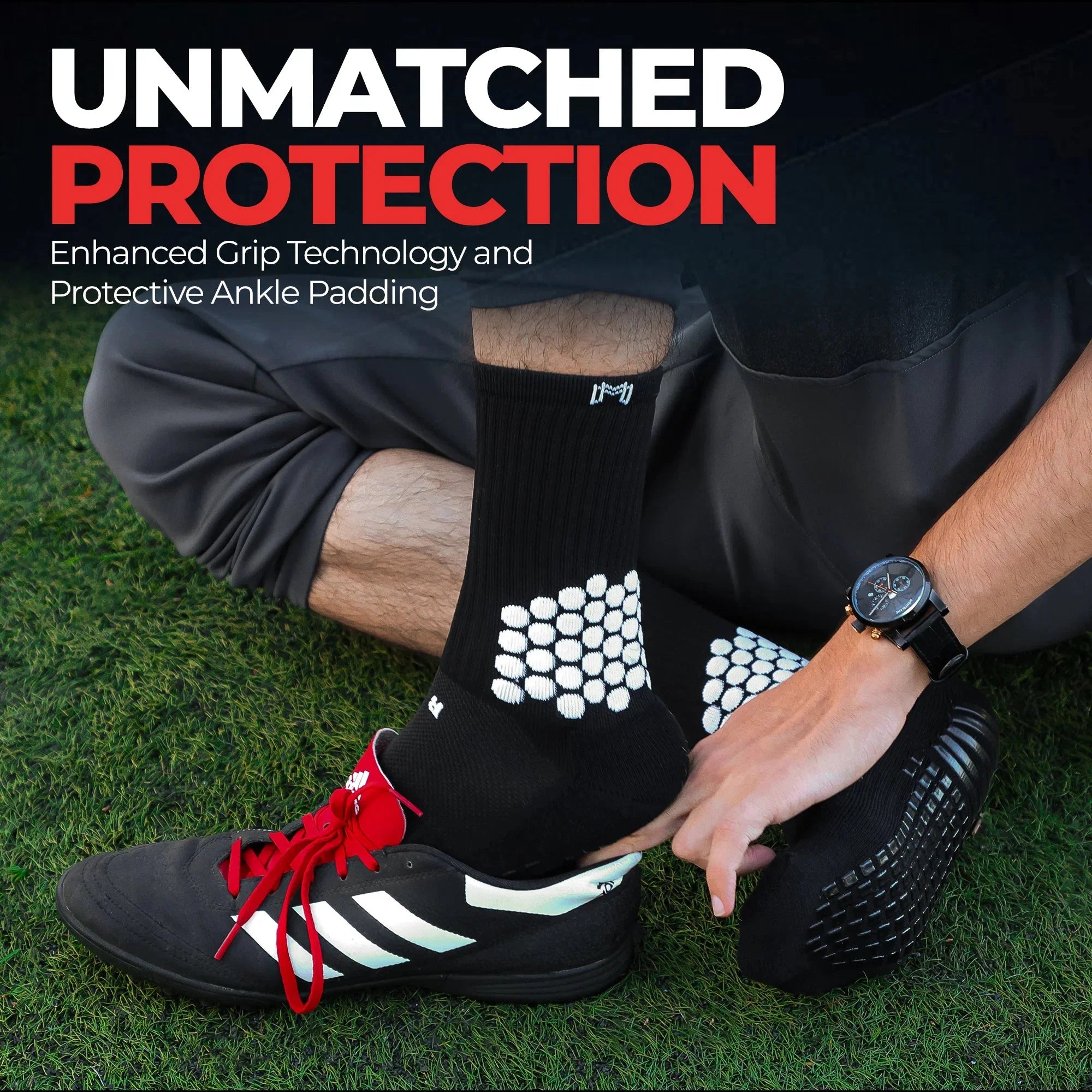 MEDICAPTAIN Grip Socks With Cushioned Ankle Protection 5