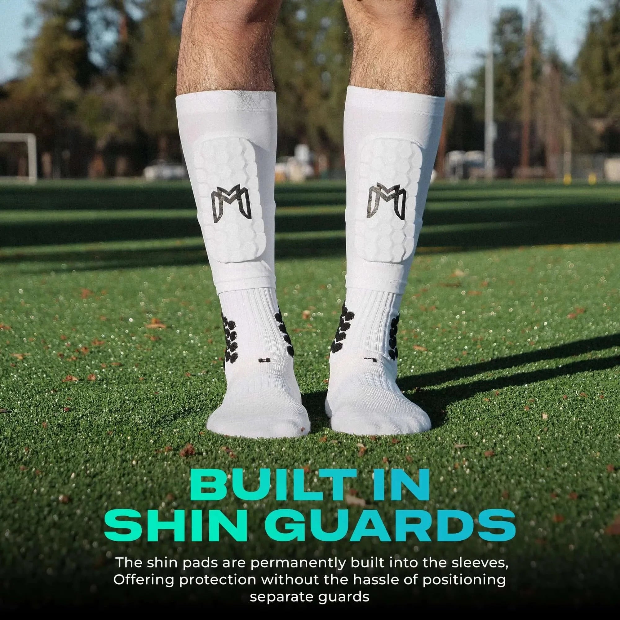 MEDICAPTAIN Mini Shin Pad Sleeves With Built In Shin Guards 3