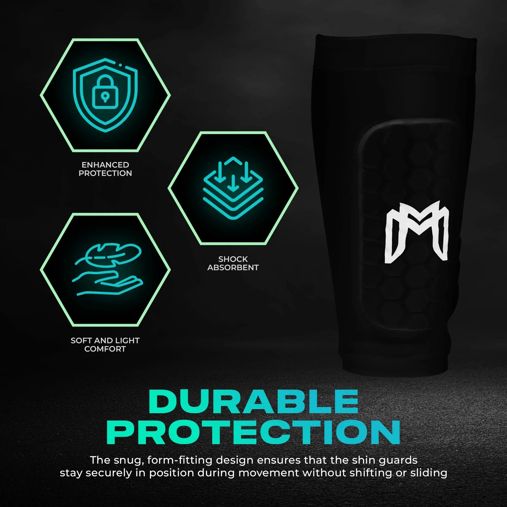 MEDICAPTAIN Mini Shin Pad Sleeves With Built In Shin Guards 9